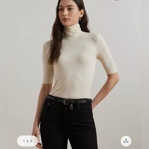 Ralph Lauren Jersey Turtleneck Top